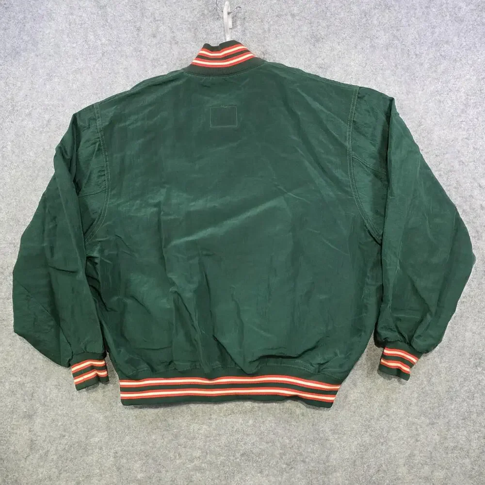 Vintage Miami Hurricanes Jacket Mens XL Green NCAA Football Starter Pullover 90s